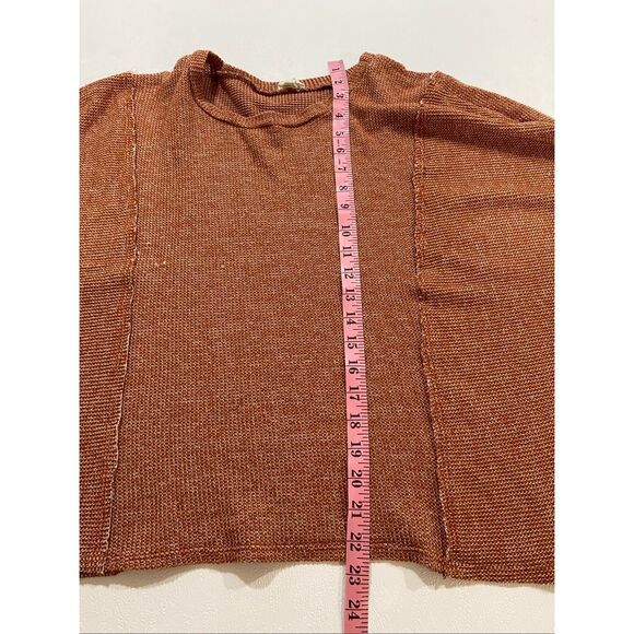 Peach Love California Rust Knit Oversized Sweater Women’s Made in USA - Picture 5 of 7